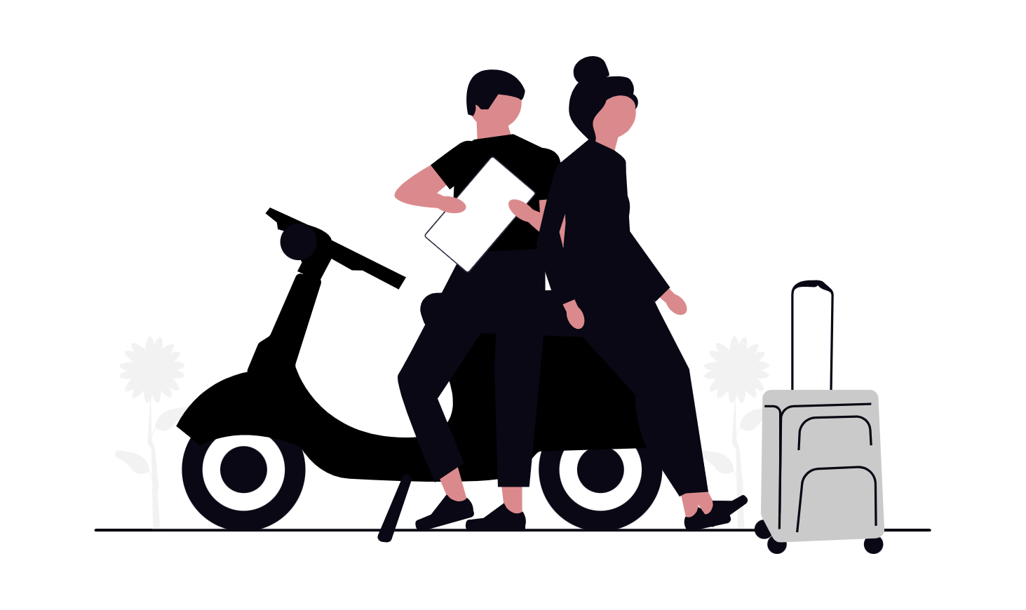 Illustration of people travelling