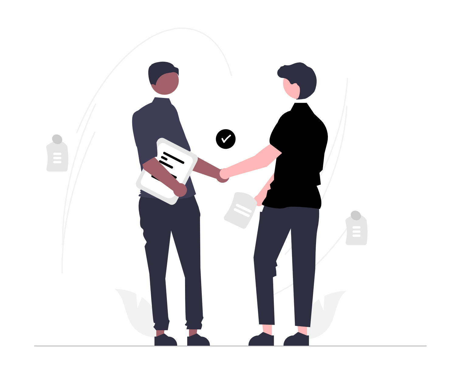 Illustration of people shaking hands