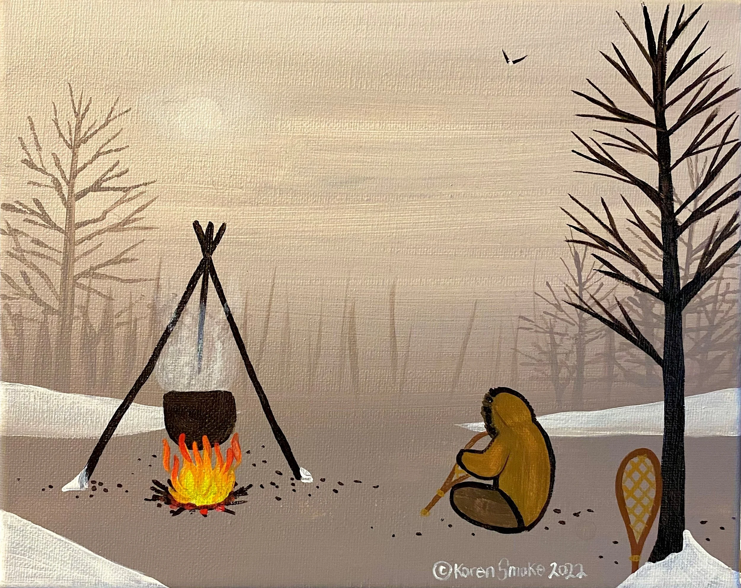 Boopoogami Giizis - Broken Snowshoe Moon - April Copyright 2022