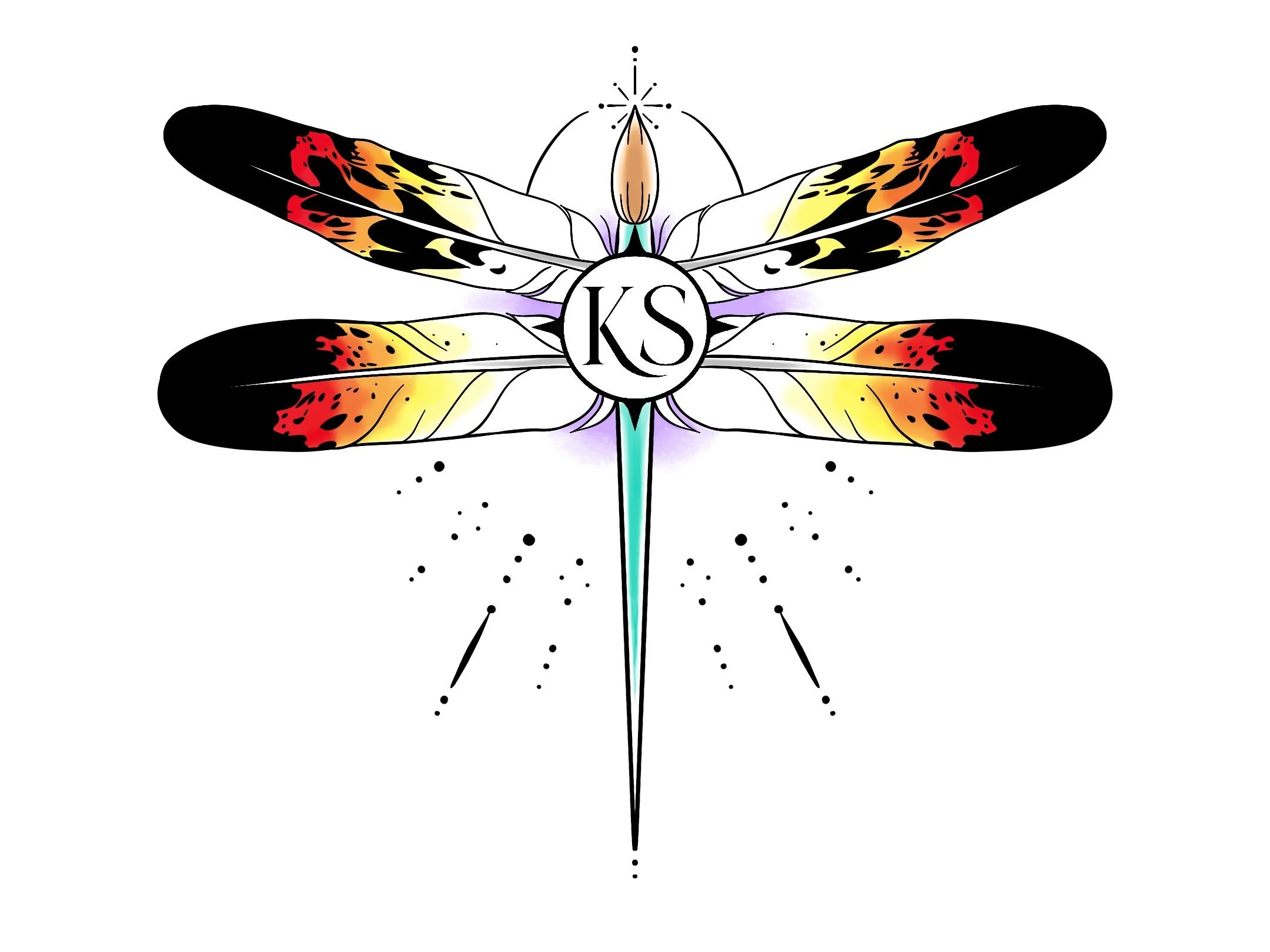 Koren Smoke Dragonfly Art Logo Copyright Koren Smoke 2026