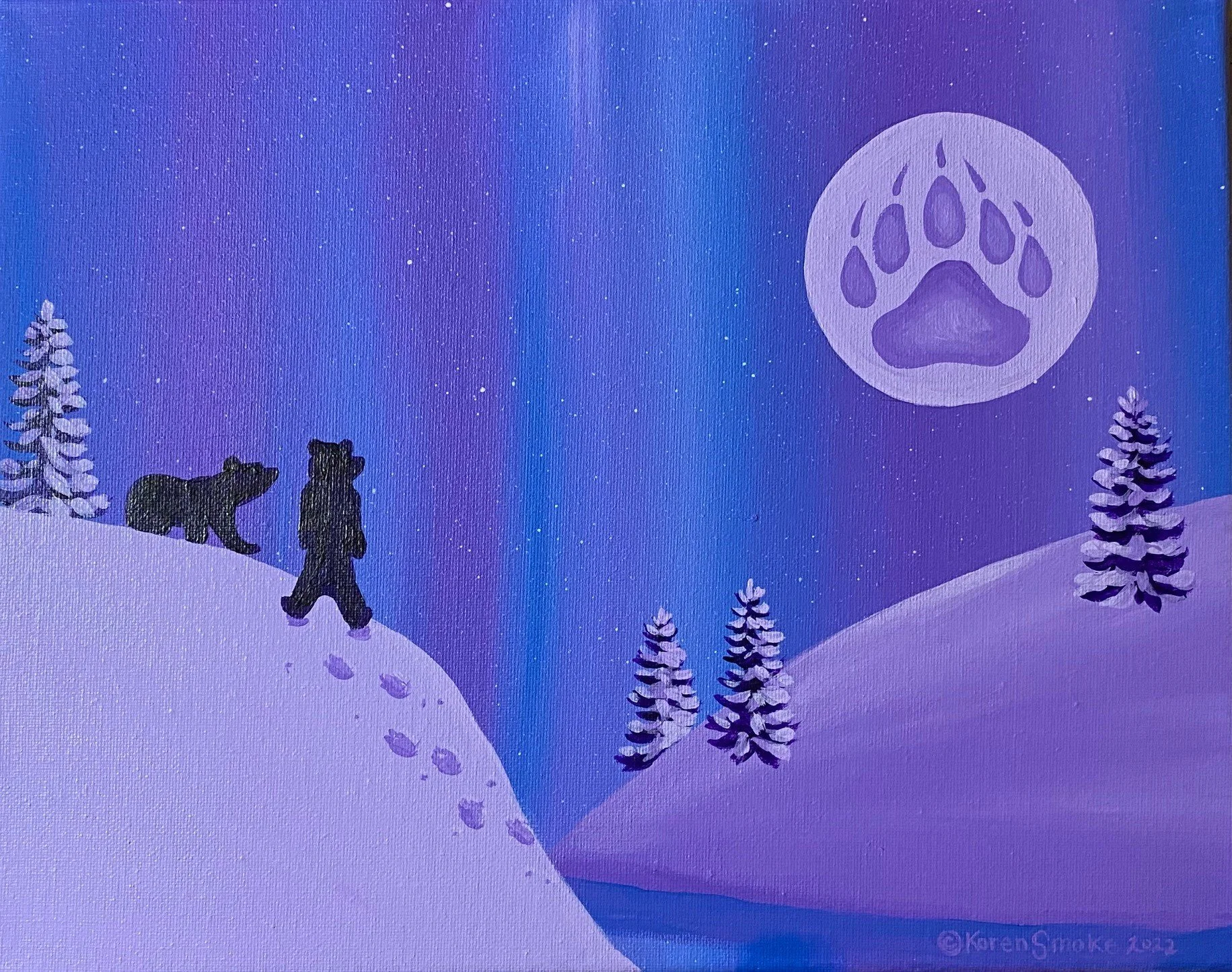 Mukwa Giizis - Bear Moon - February Copyright Koren Smoke 2022