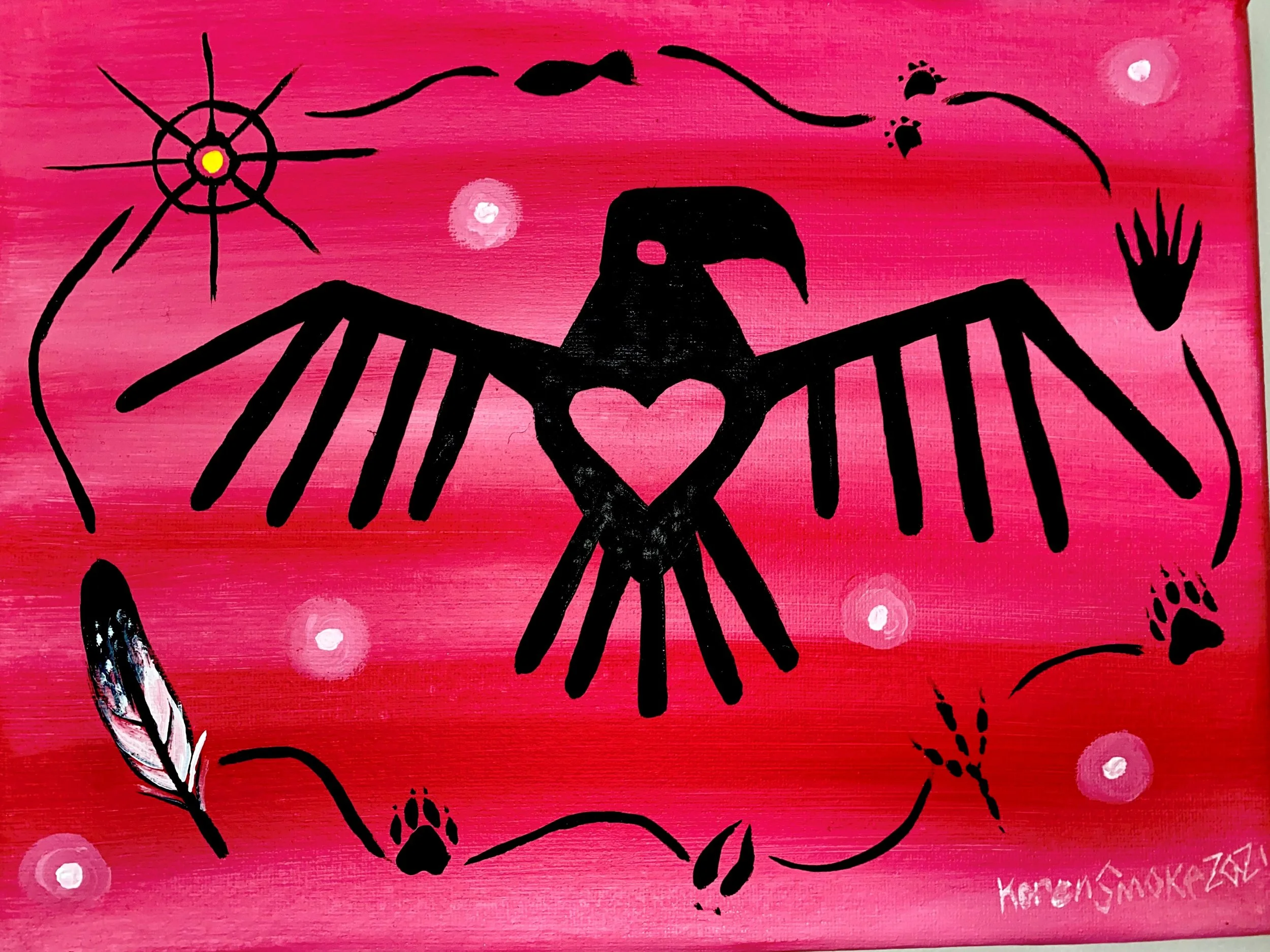 Seven Grandfather Teachings - Love - Bald Eagle - Migizi - Copyright Koren Smoke 2021