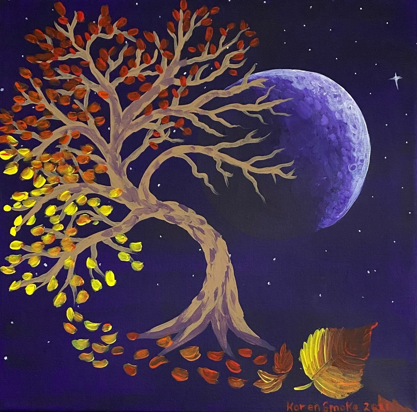 Bnaakwii Giizis - Falling Leaves Moon - October Copyright Koren Smoke 2021
