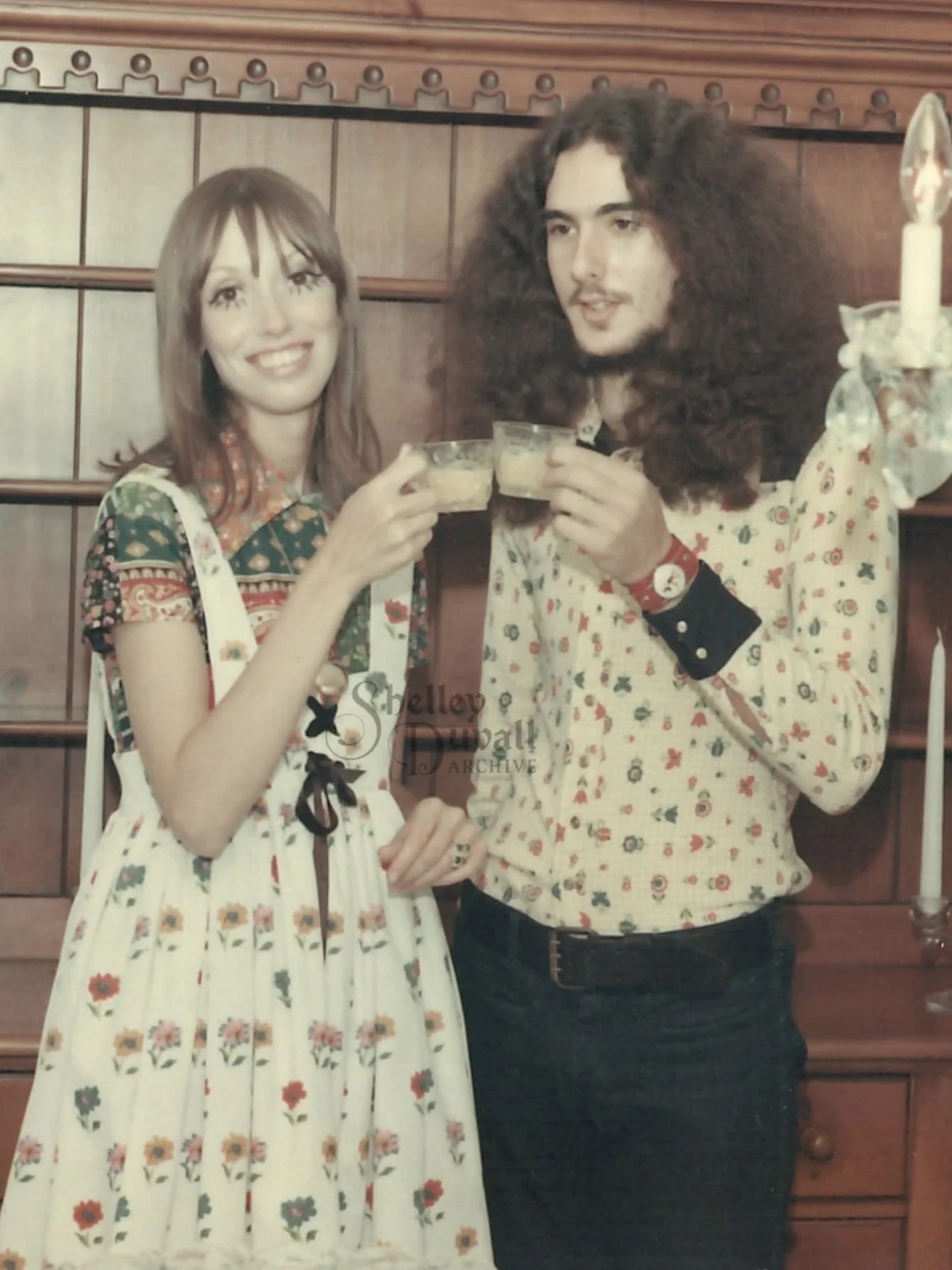 Shelley Duvall on her wedding day marrying Bernard Sampson (July 7, 1970) in Houston.