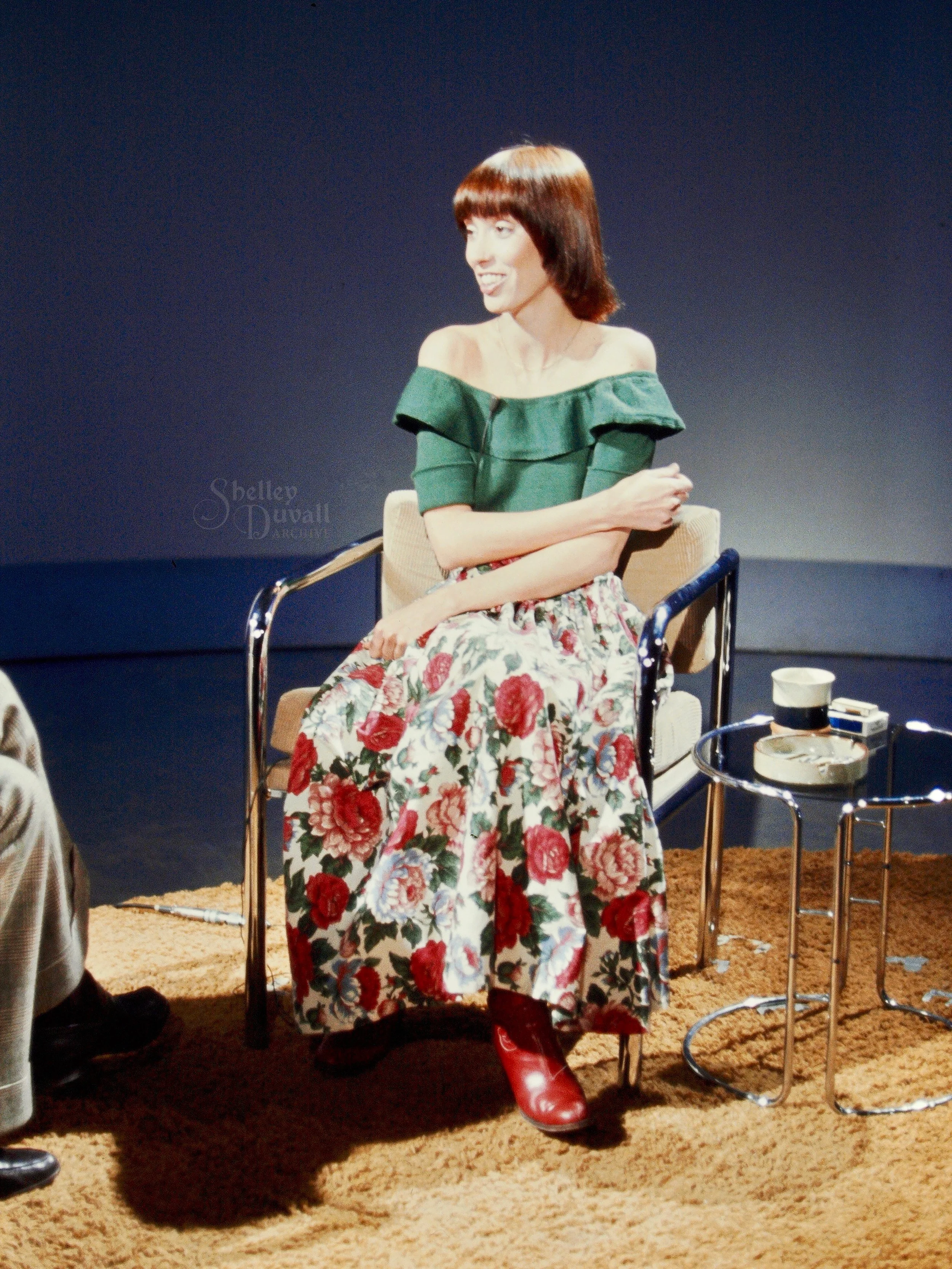 On set of City Lights for an interview (April 1977)