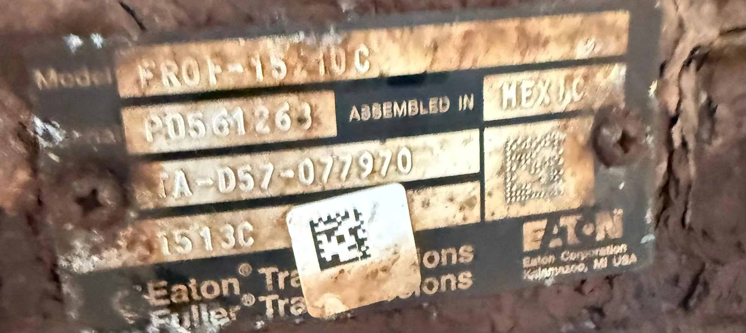 2012 EATON-FULLER  10 Speed Transmission with PTO