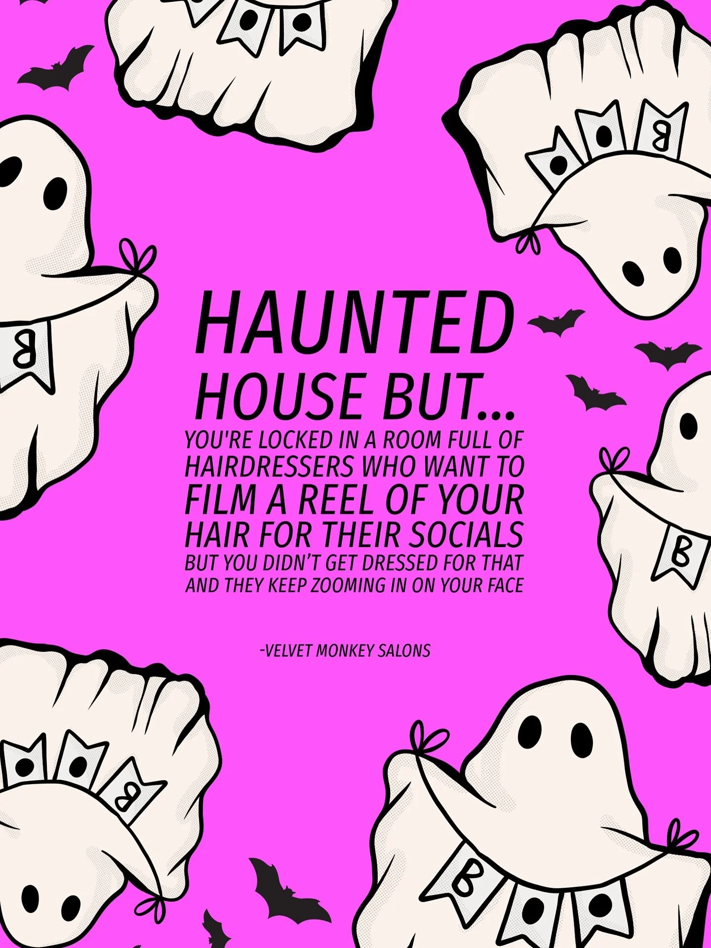 This one&rsquo;s for the clients 👀👻

.
.
.
.
.
#salonhumor #trending #hauntedhouse #velvetmonkeysalons #velvetmonkeyplaza #okchair #okcstylist #besthairokc #besthairsalon #okcsalon #okcplazadistrict #expressyourself #hairfashion #hairgoals #behindt