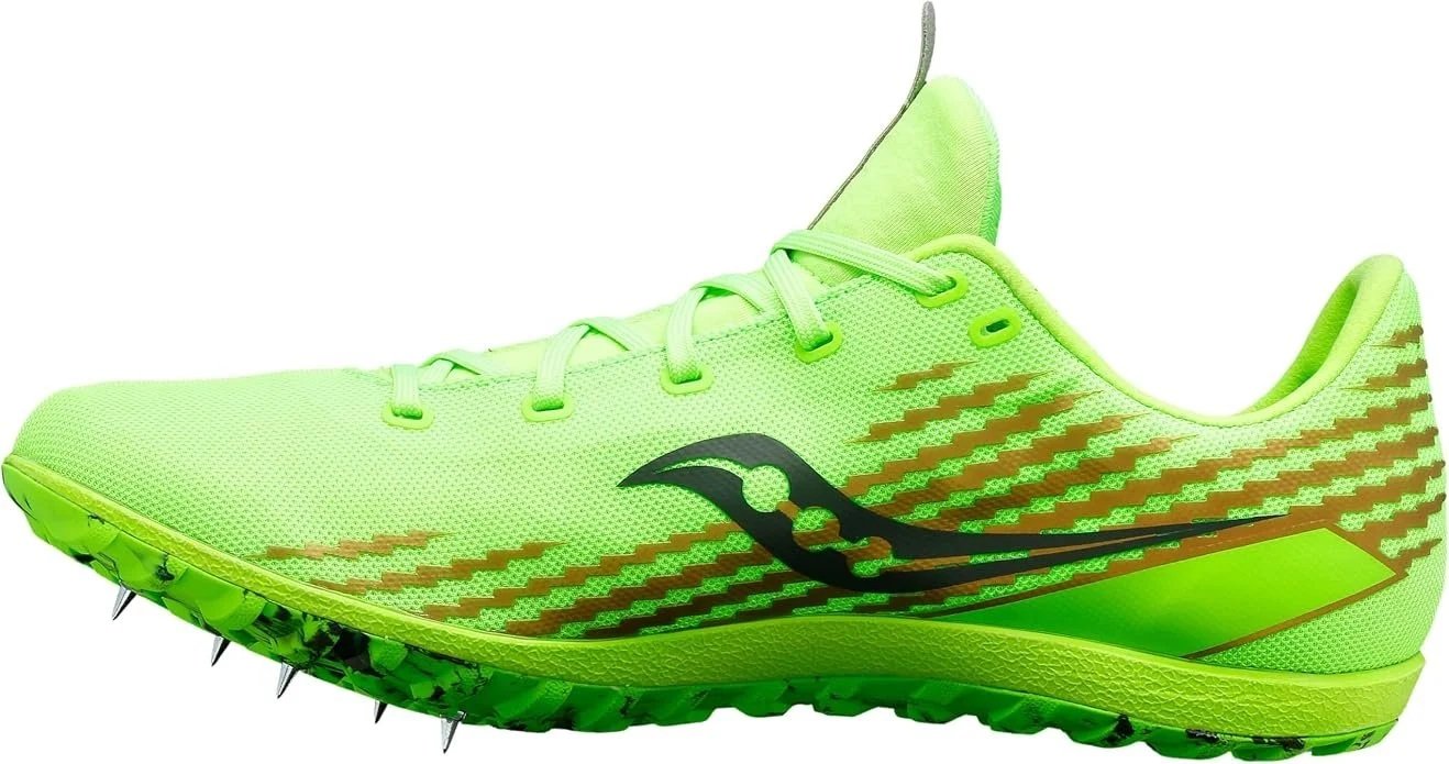 Saucony Havok | Why I like it: Aggressive 6-pin XC spike built for grass, dirt, and mud—ideal for track/XC athletes who need serious traction on race day.