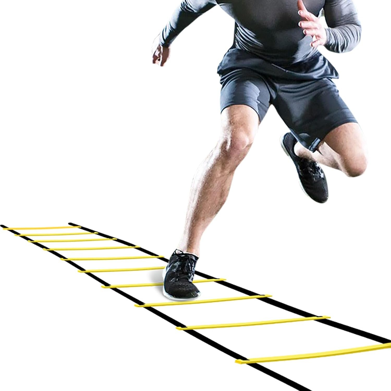 GHB Pro Agility Ladder | Why I like it: 20ft/12-rung speed ladder—essential for footwork, acceleration, and change-of-direction drills.