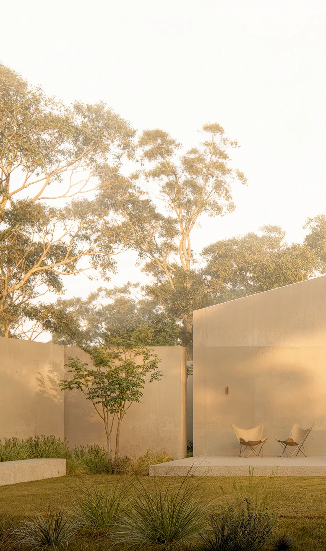 EHA Concrete Studio terrace from garden