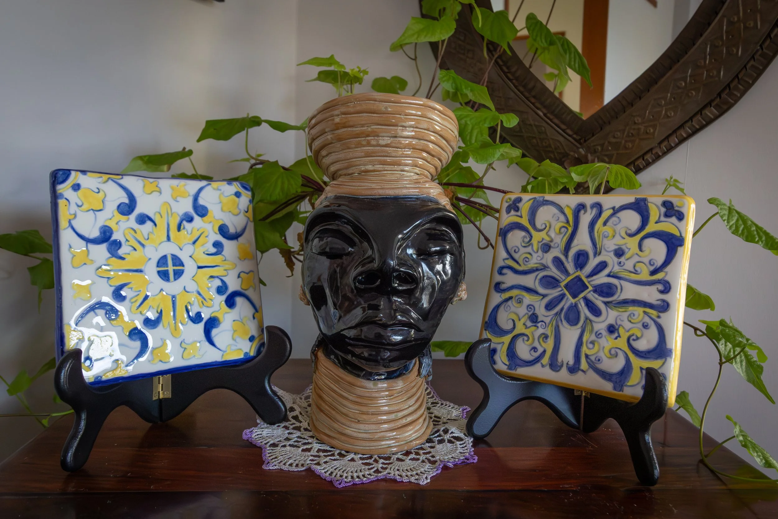 tiles & african bust.jpg