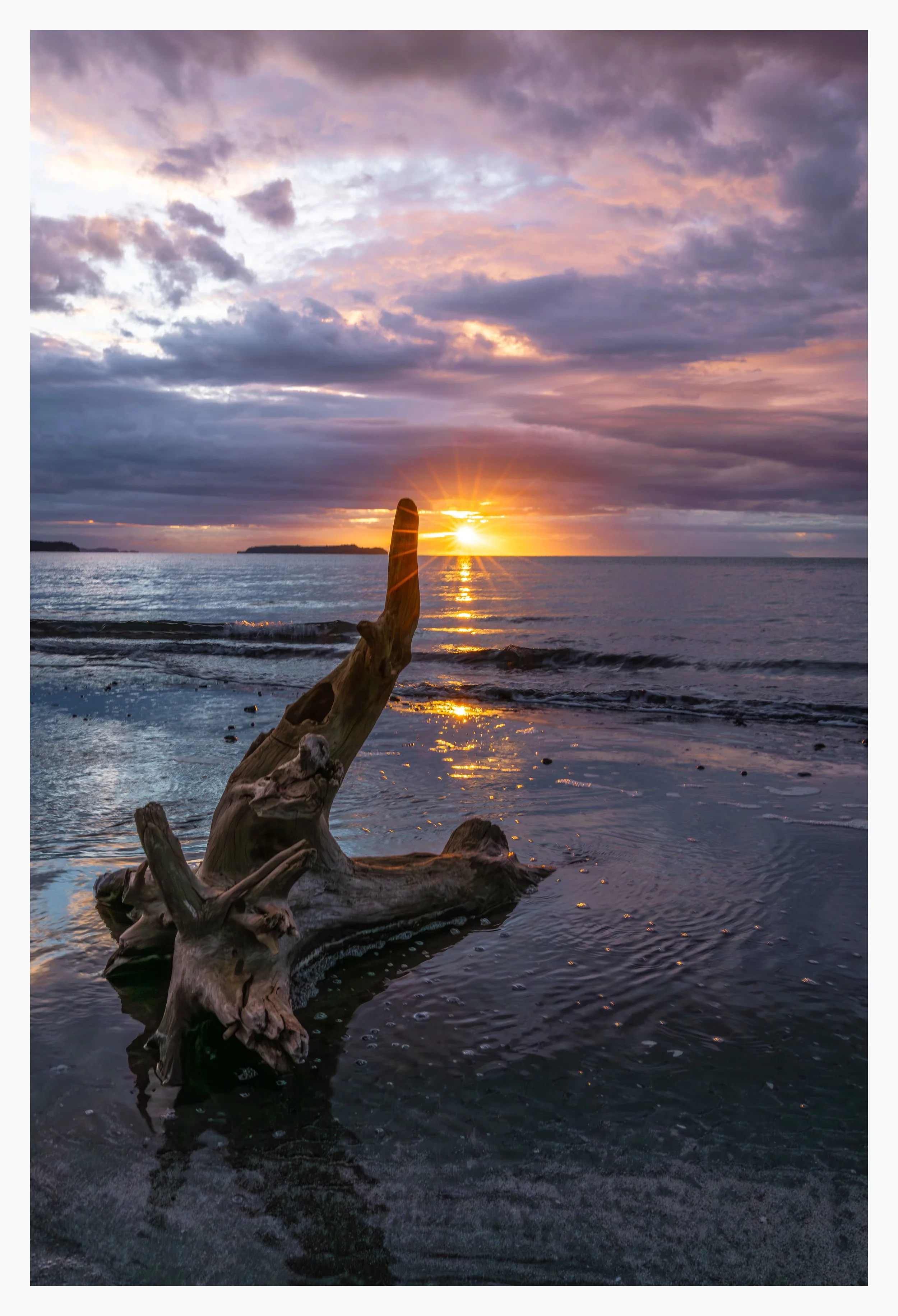 Sunrise Serenity New Zealand Coastal Fine Art Print (A3 Size)