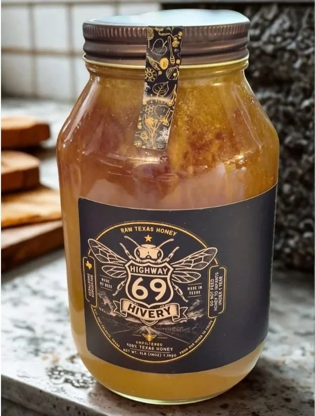 Limited Edition USA Star Embossed Jar - Local Raw Honey - 3 lb
