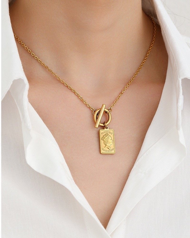 Vintage gold coin Necklace