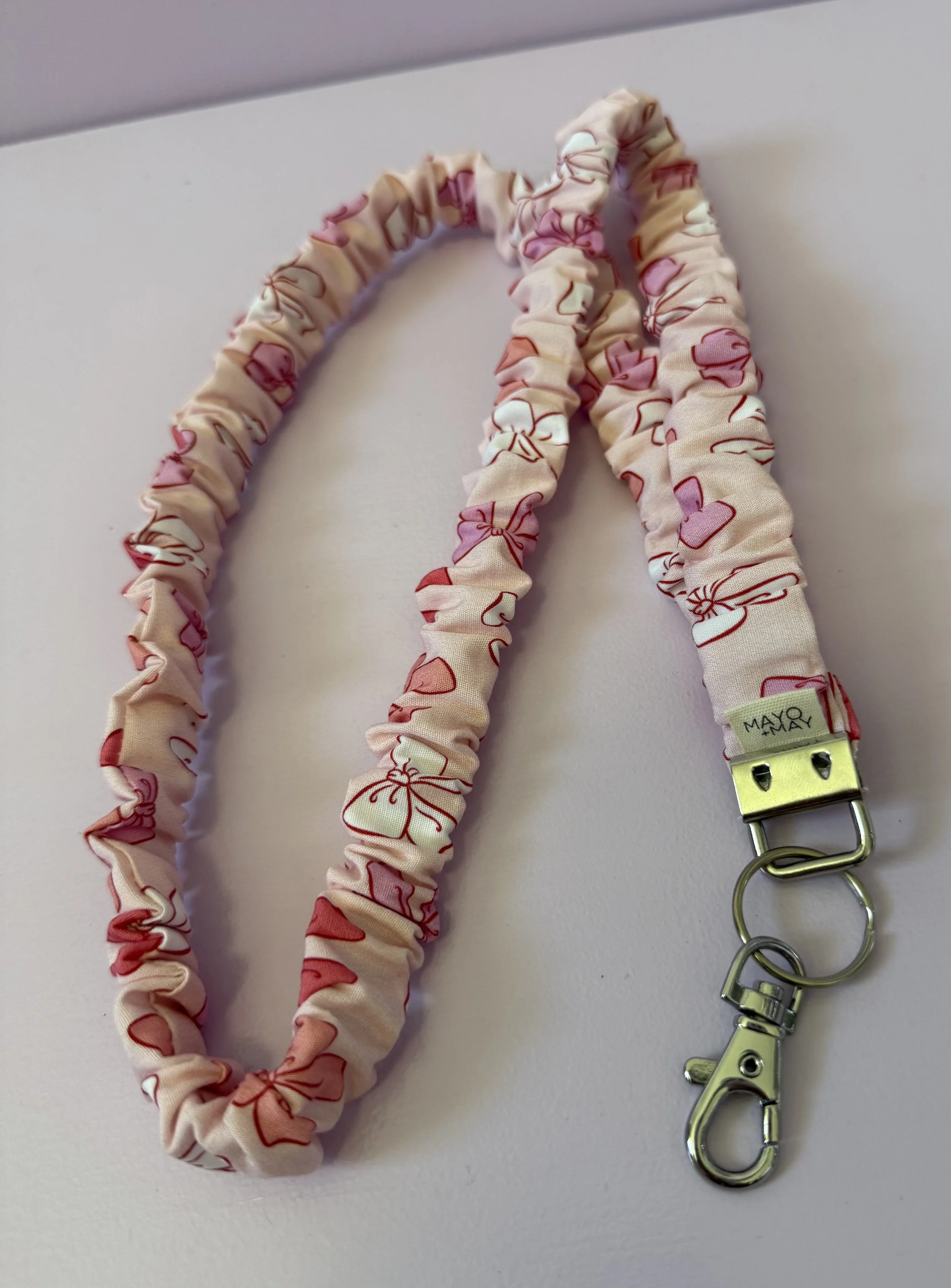 Scrunchie Lanyard - Pink Bows