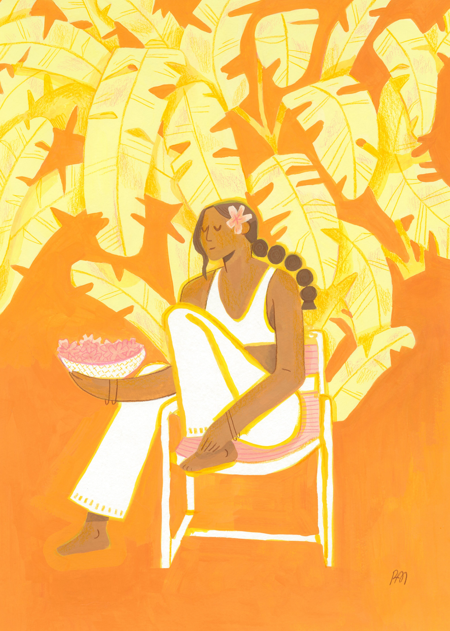 Under Banana Leaves