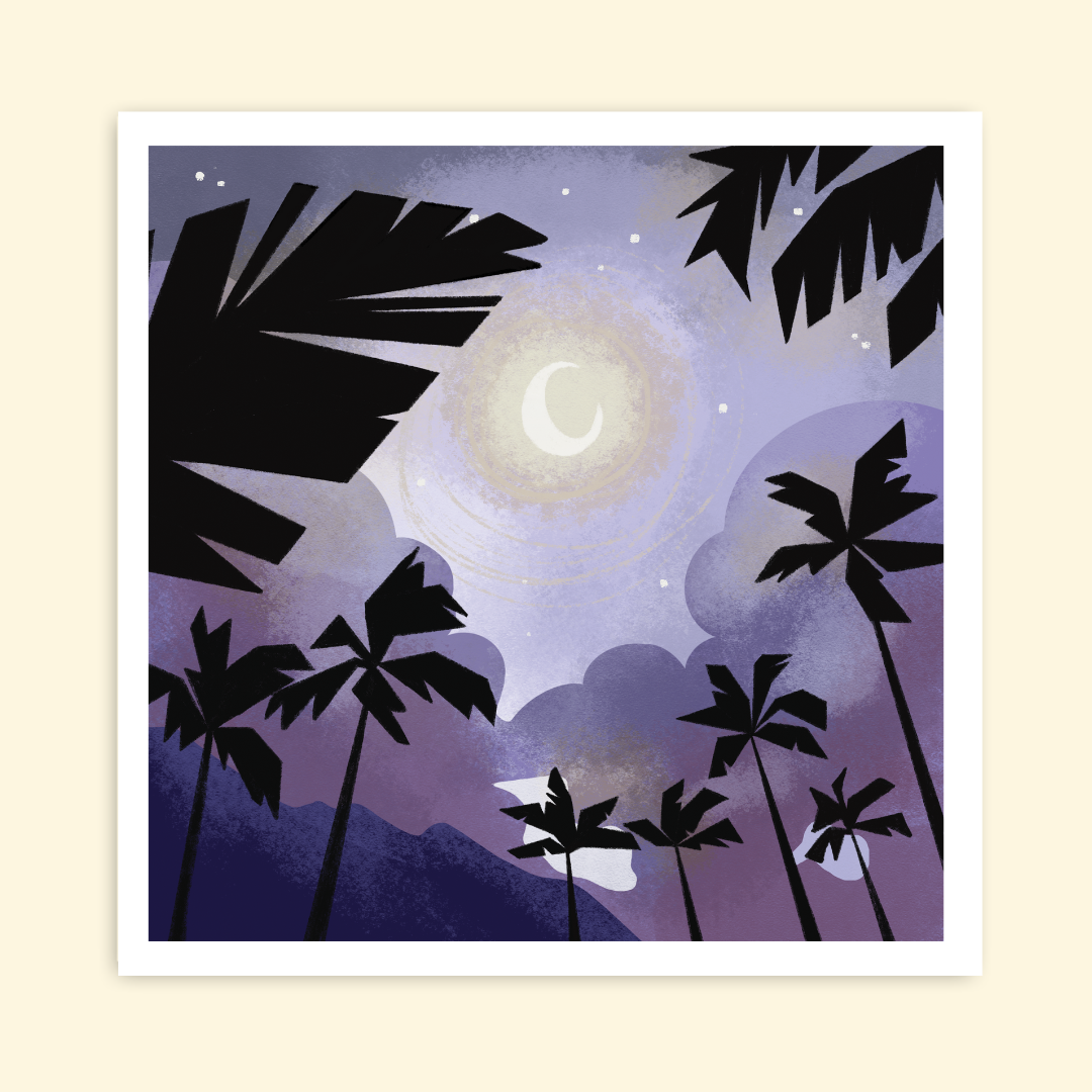 Evening Palms Print