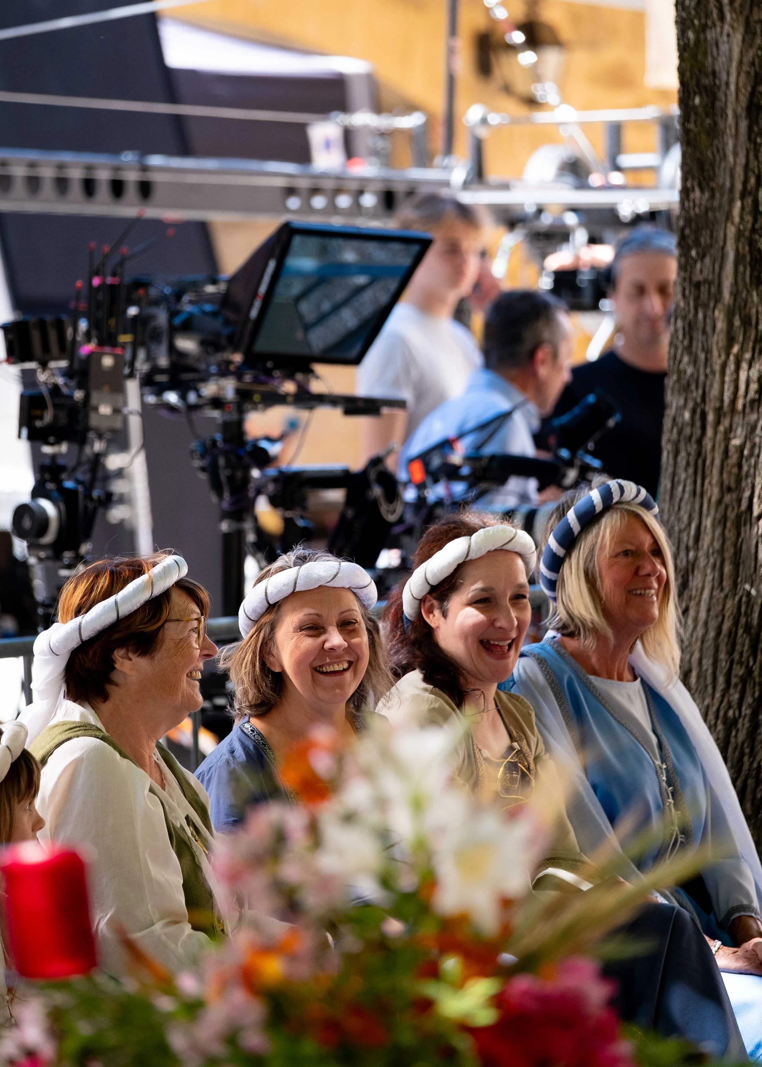 Tournage de l'émission Village préféré des français 2026 à Saint-Antoine-L'Abbaye. 