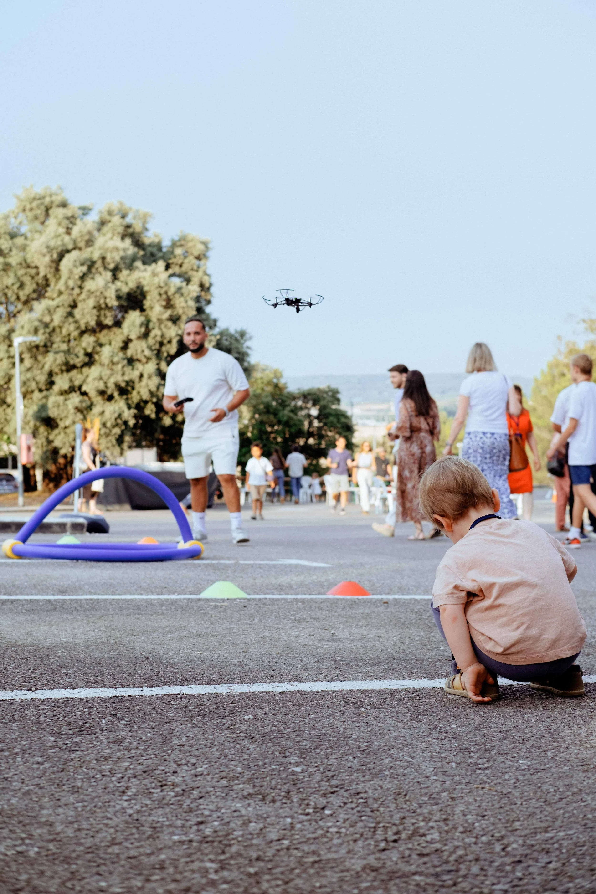 Animation drone lors d'une soirée anniversaire chez l'entreprise TechnicAtome.