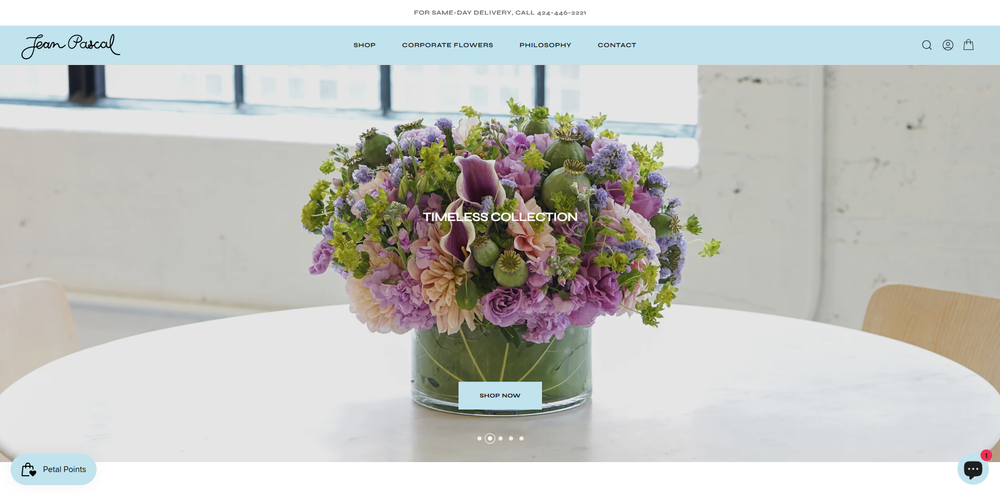 Jean Pascal Florist website