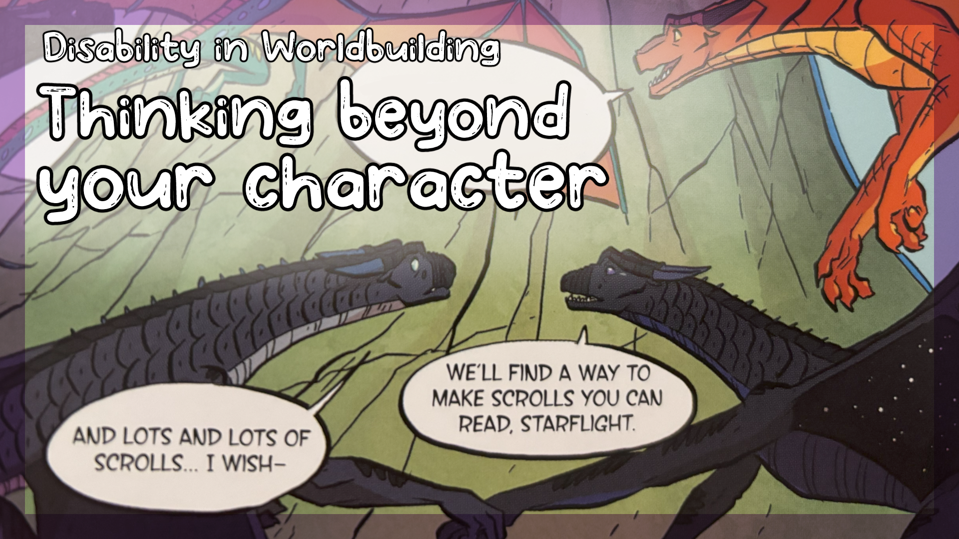 Thinking outside of your character: Disability in Worldbuilding