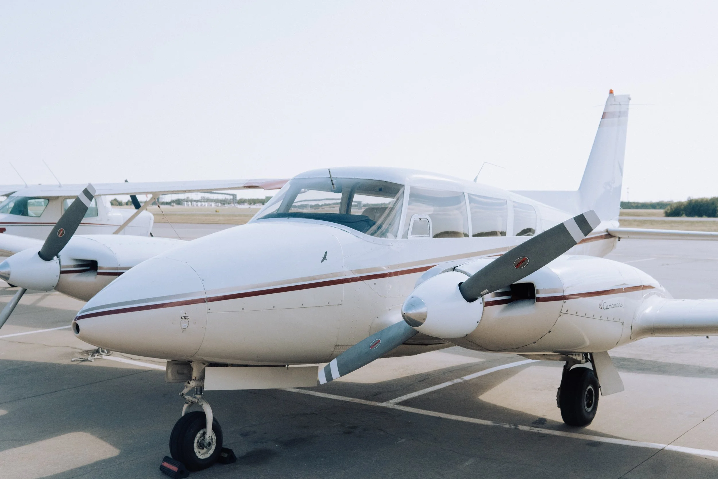 Piper Twin Comanche C maintenance on fuel injection system.