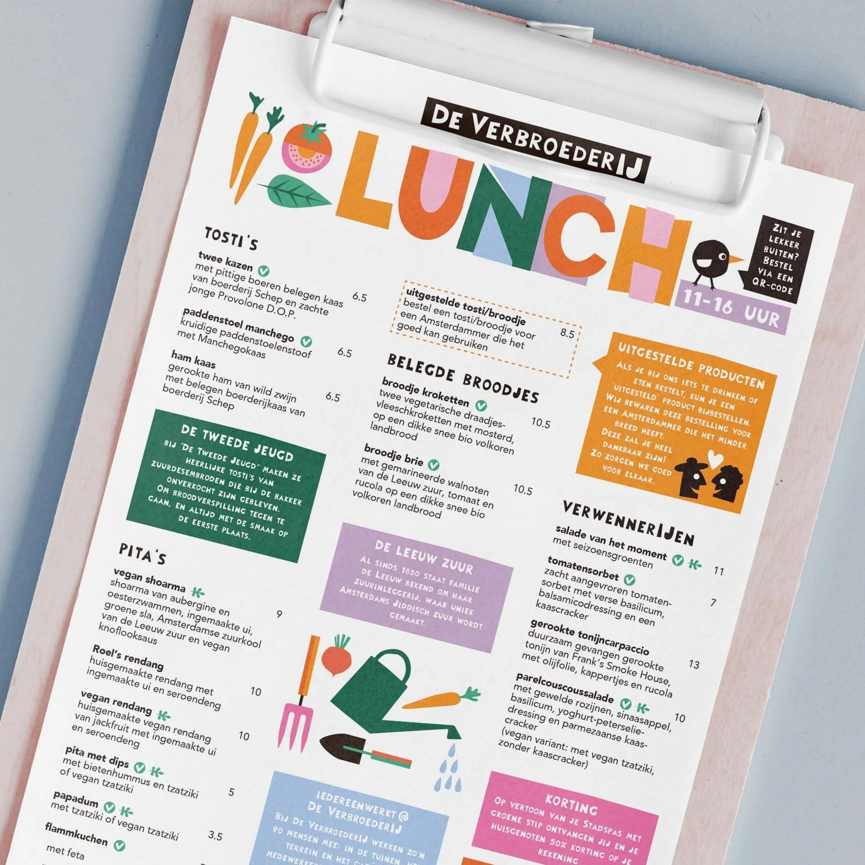 Menu ontwerp  |  De VerbroederIJ