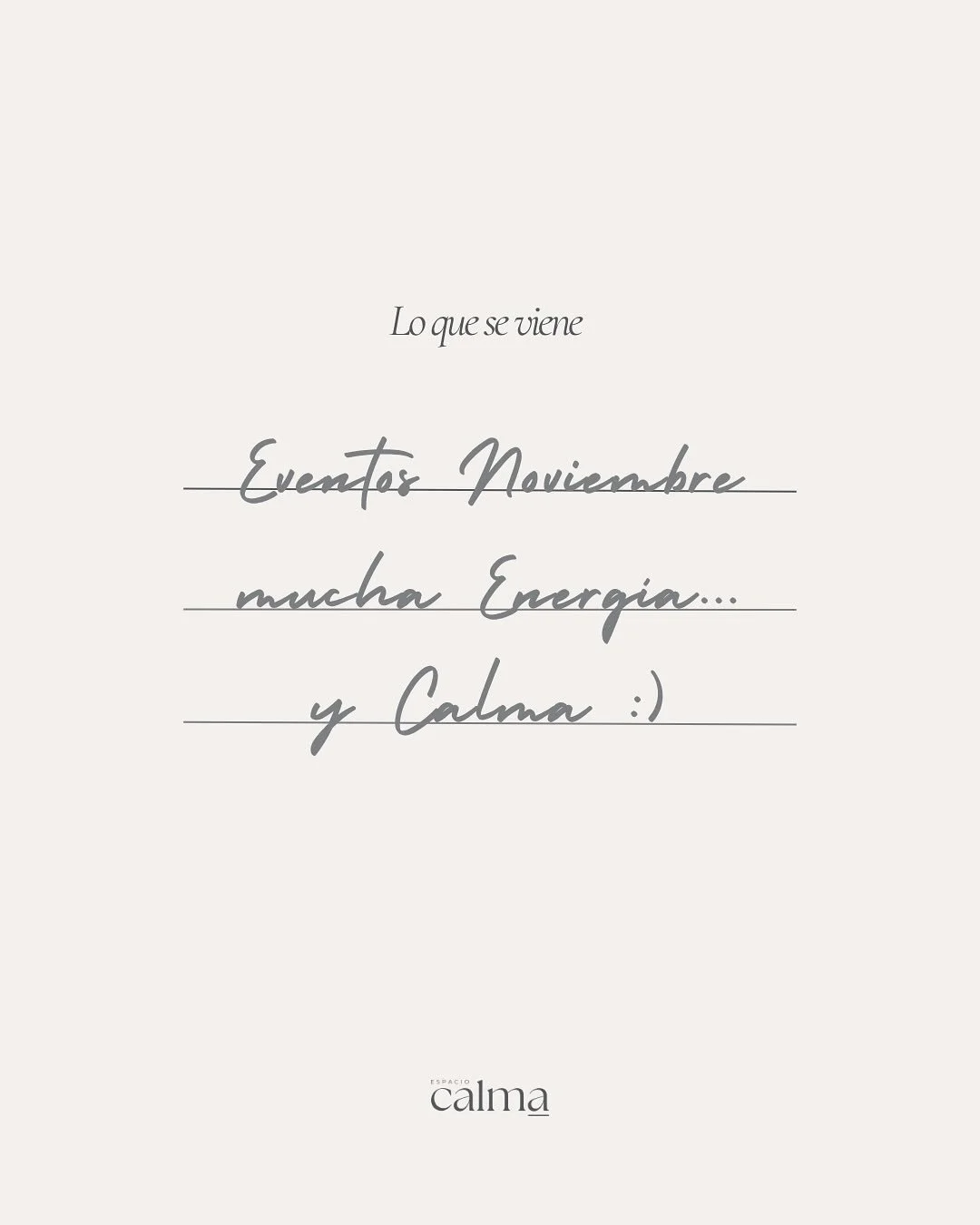 🌞 Bienvenido, noviembre
 Este mes ponemos el foco en la Fuerza Tranquila, esa energ&iacute;a que no empuja, sino que sostiene. La que nace del equilibrio, de conocerse y moverse desde dentro.
Traemos un mes lleno de propuestas para descubrir nuevas 