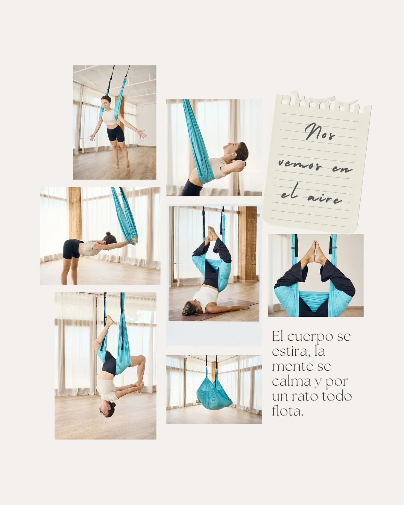 No todo pasa en el suelo. ☁️  A veces el cuerpo necesita soltarse, moverse distinto y mirar el mundo desde otro &aacute;ngulo.  En las clases de a&eacute;reos vas a descubrir fuerza, equilibrio y esa sensaci&oacute;n rara y maravillosa de estar suspe