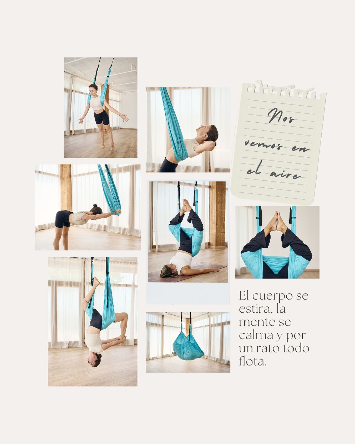 No todo pasa en el suelo. ☁️  A veces el cuerpo necesita soltarse, moverse distinto y mirar el mundo desde otro &aacute;ngulo.  En las clases de a&eacute;reos vas a descubrir fuerza, equilibrio y esa sensaci&oacute;n rara y maravillosa de estar suspe