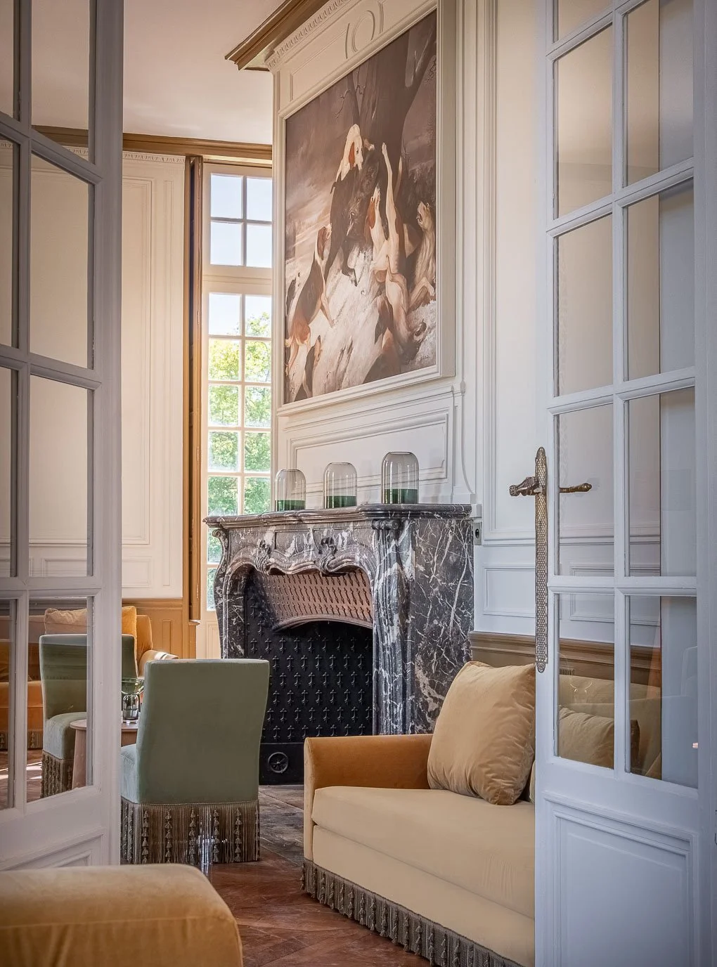 Décoration intérieure suite de luxe La Borde en Sologne photographie Erwan Fiquet