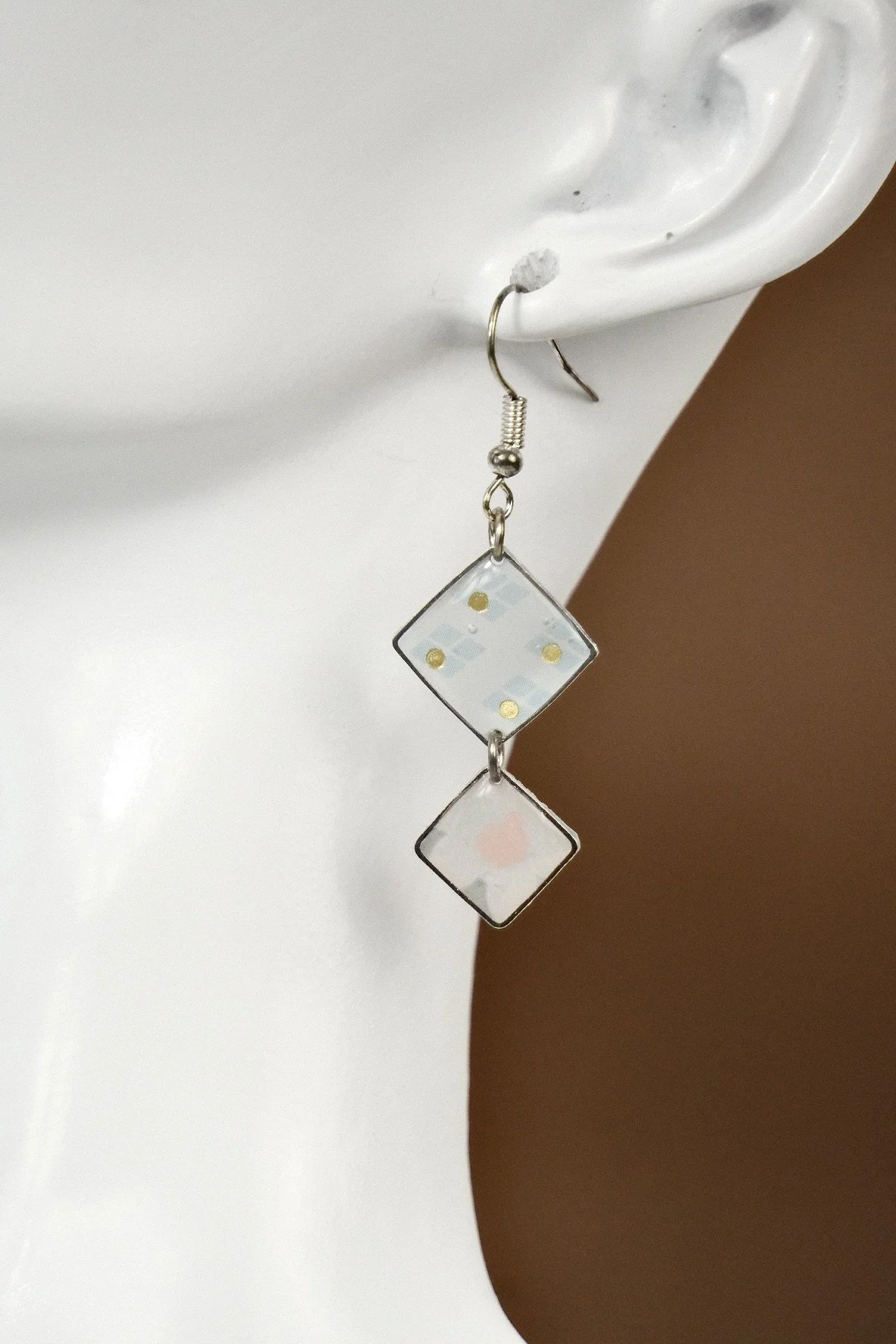 Double Square Resin Earrings