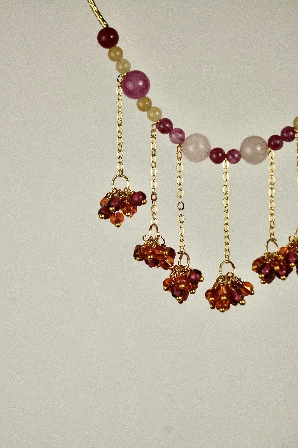 Fuchsia Cluster Choker