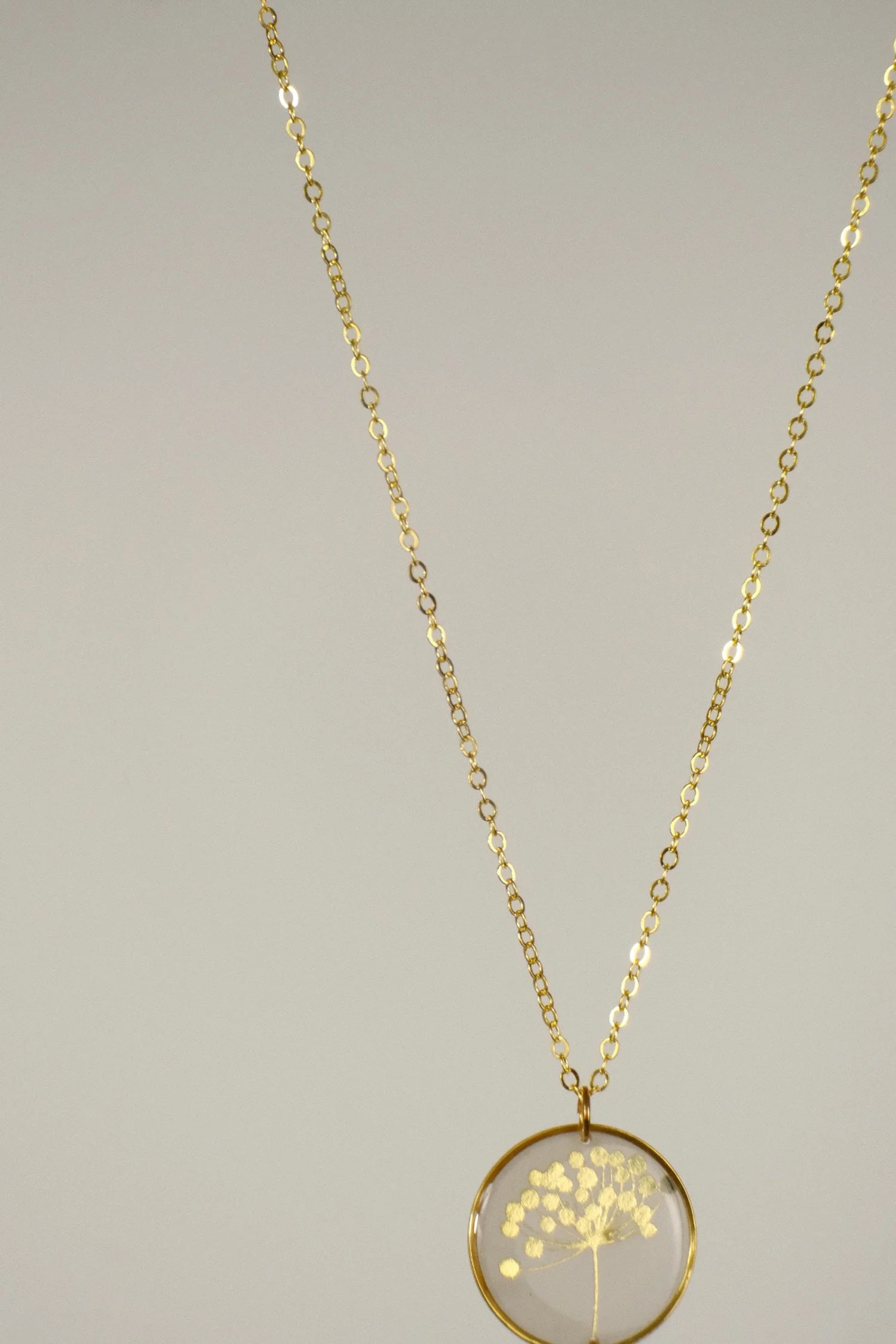 Dandelion Resin Necklace