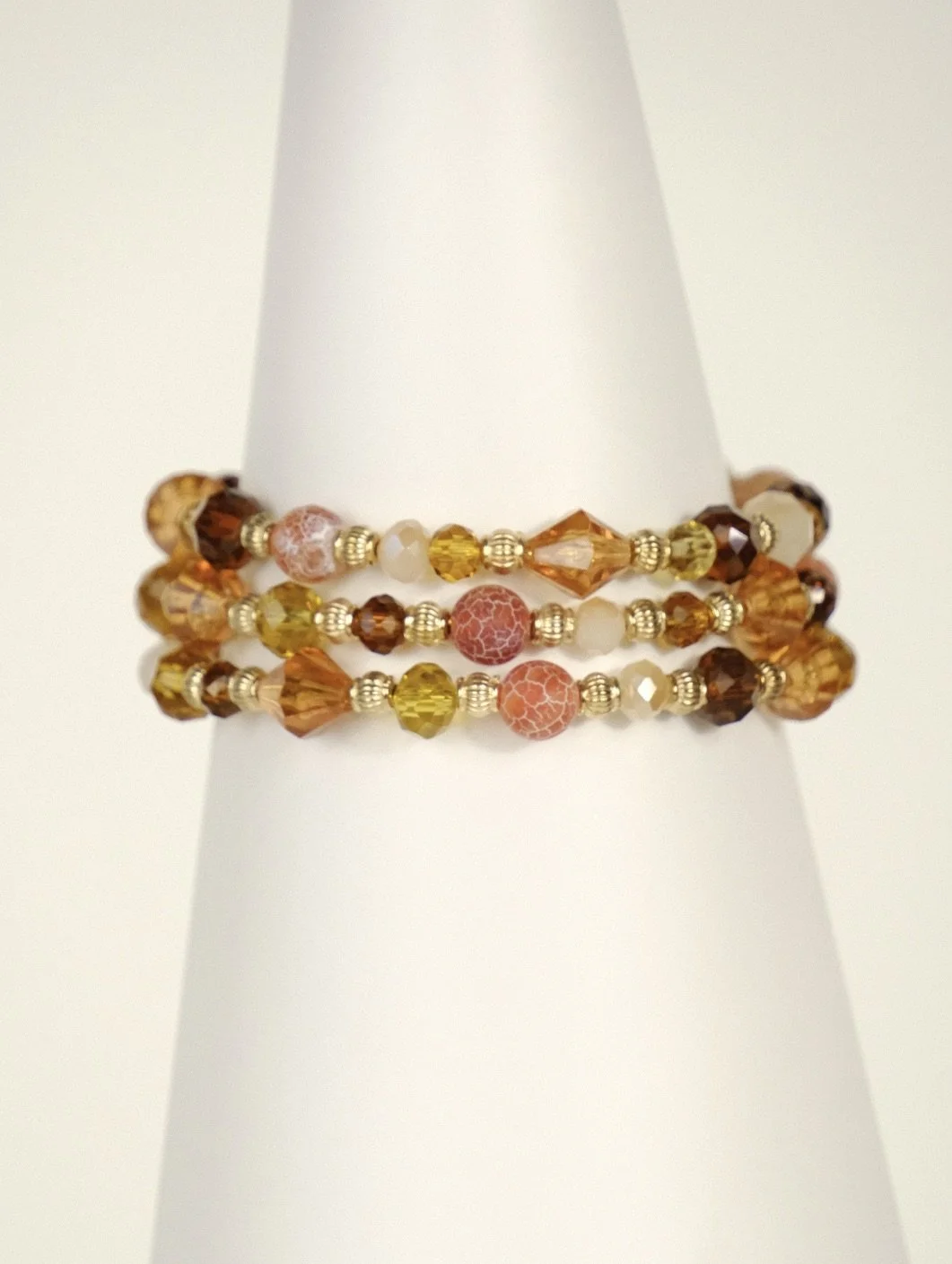 Earth Faceted Beaded Bangle