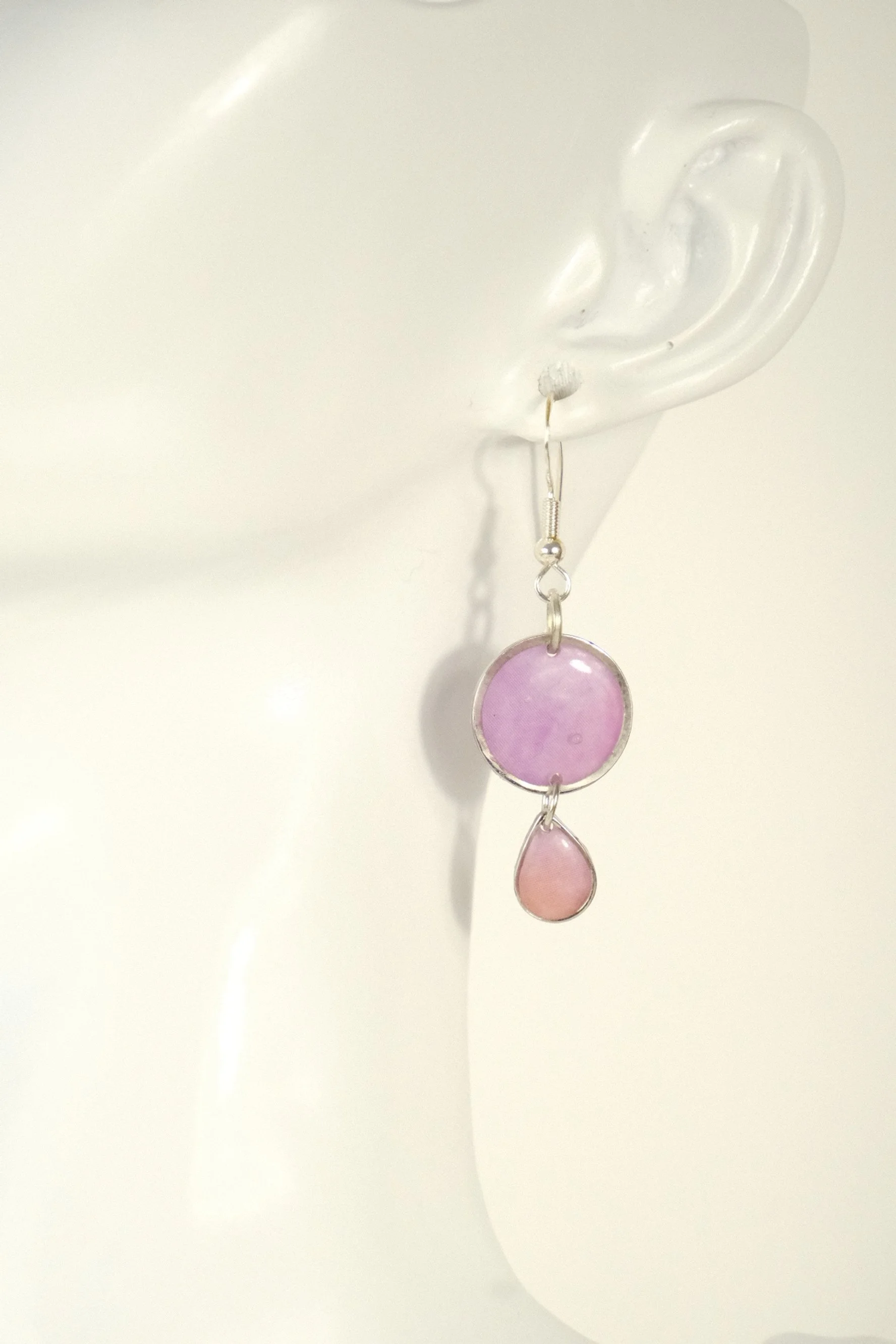 Indigo Circle Resin Earrings