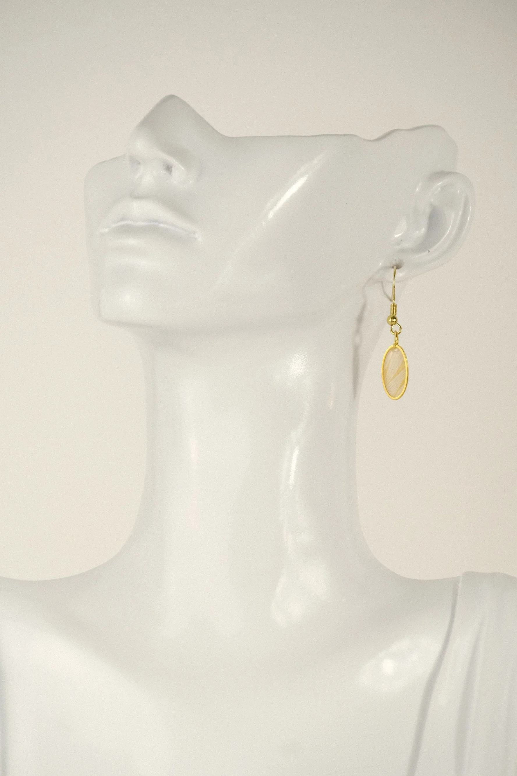 Oval Citrus Resin Earrings