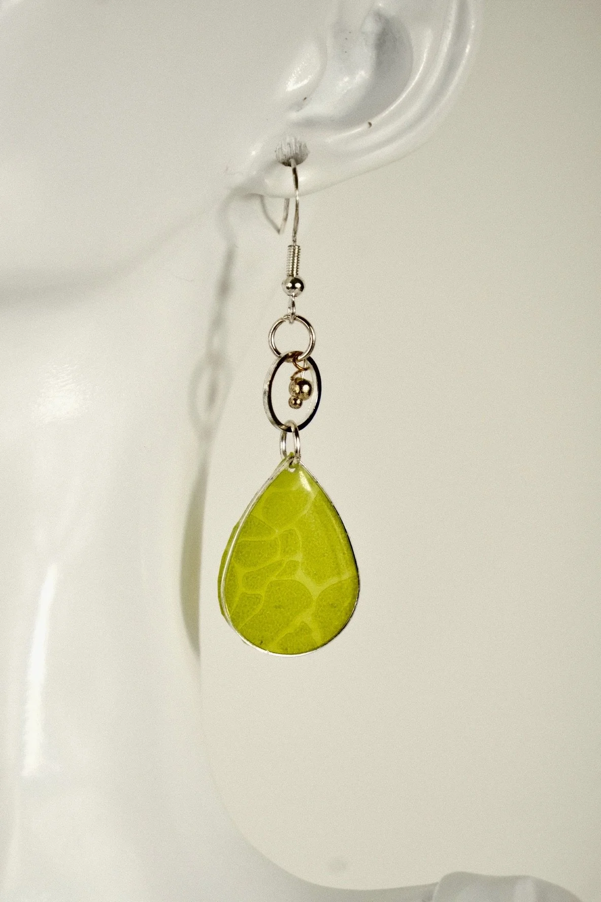 indigo roc crocodile resin earrings