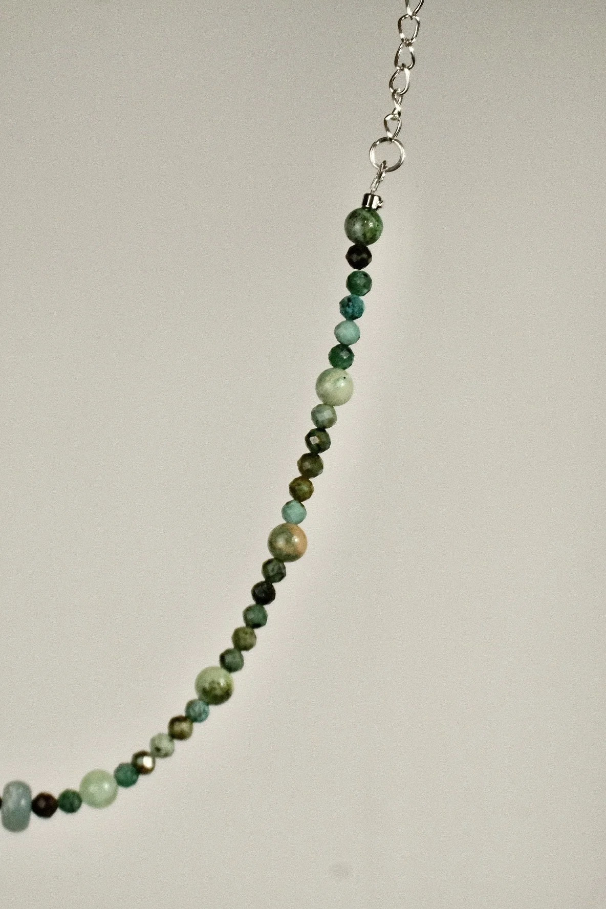 Sea Foam Faceted Bead Choker