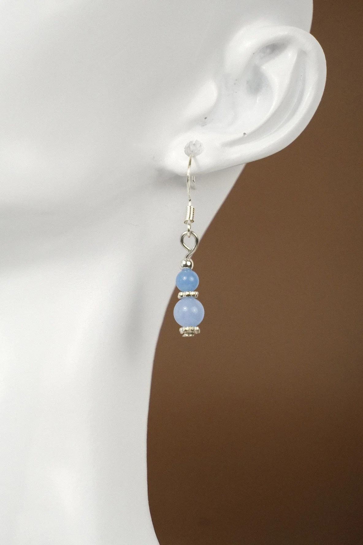 Pastel Blue Bead Earrings
