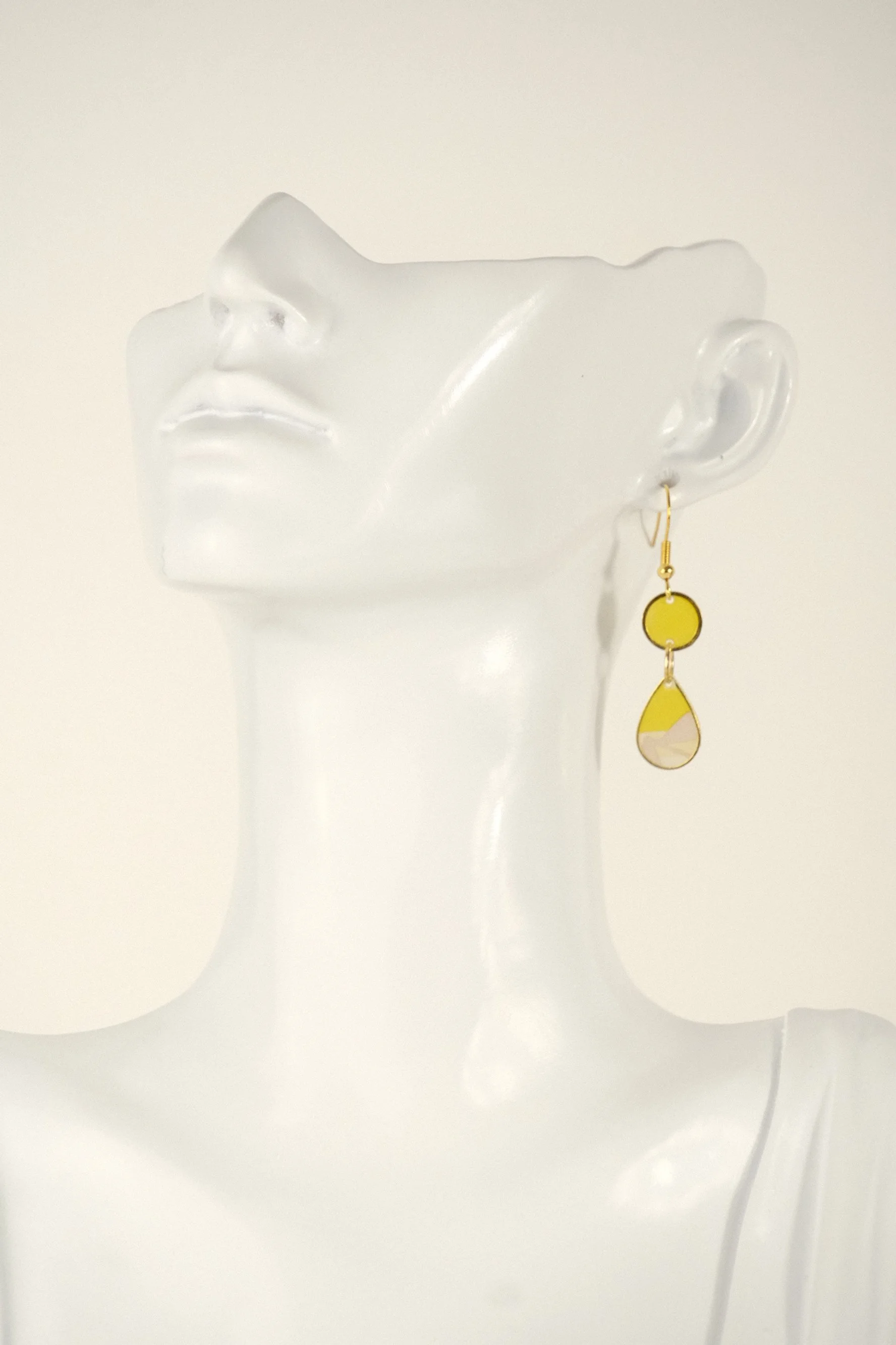Dual Teardrop Citrus Resin Earrings
