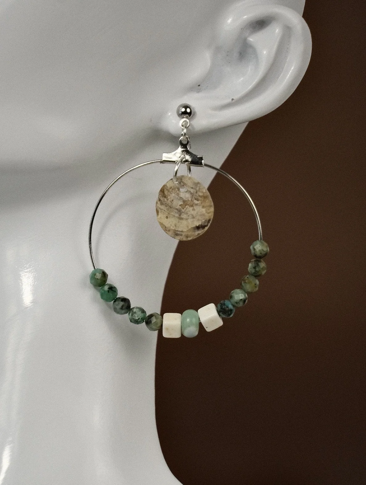 Sea Foam Bead Earrings