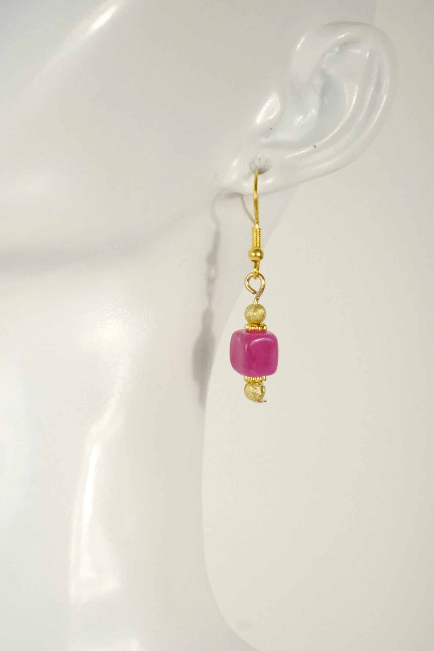 Fuchsia Stone Earrings