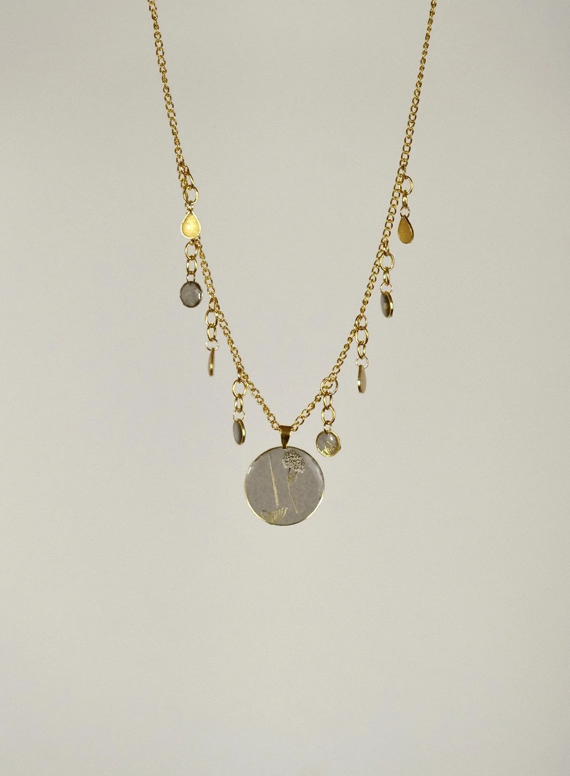 Dandelion Resin Necklace