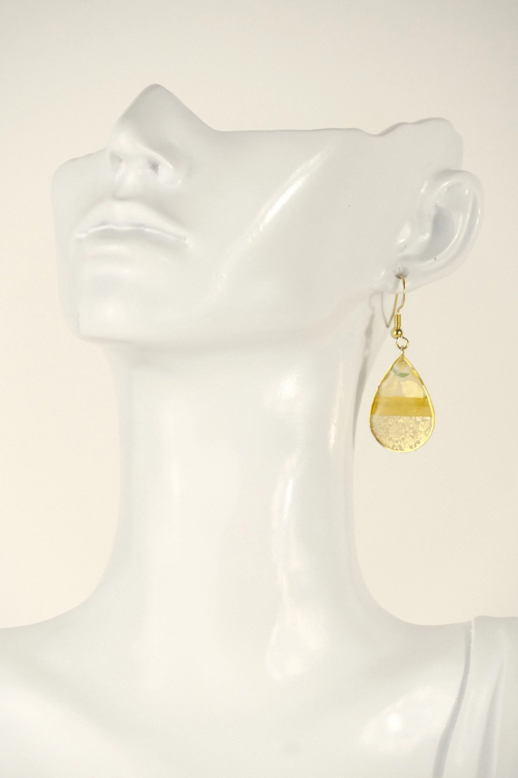 lemon resin earrings
