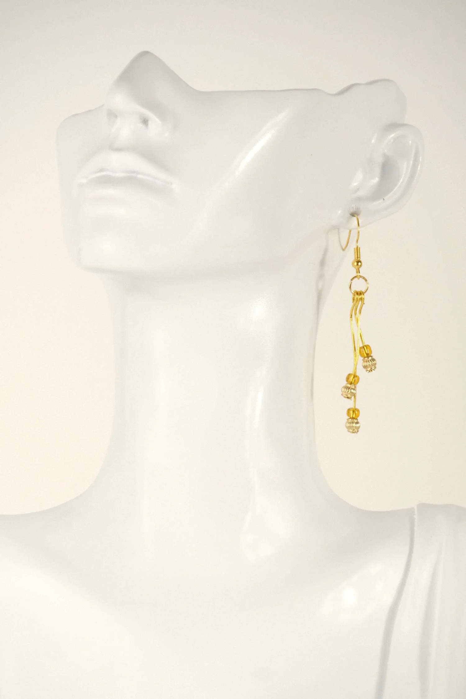 Gold Stem Earrings