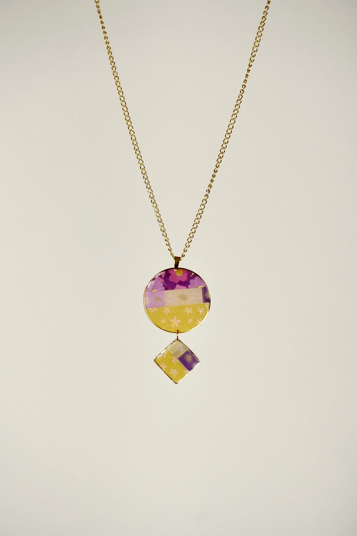 Indigo Circle Resin Necklace