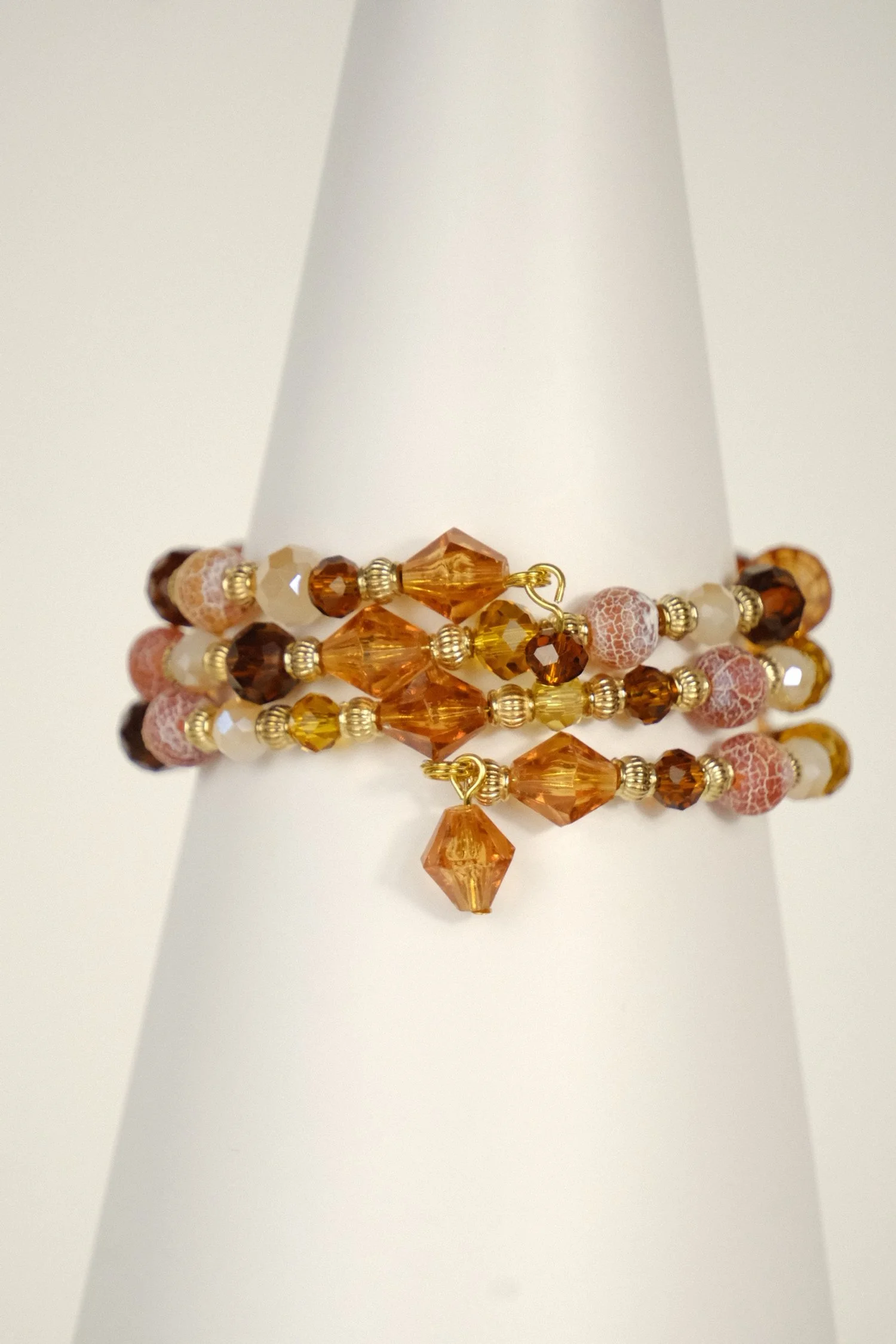 Earth Faceted Beaded Bangle