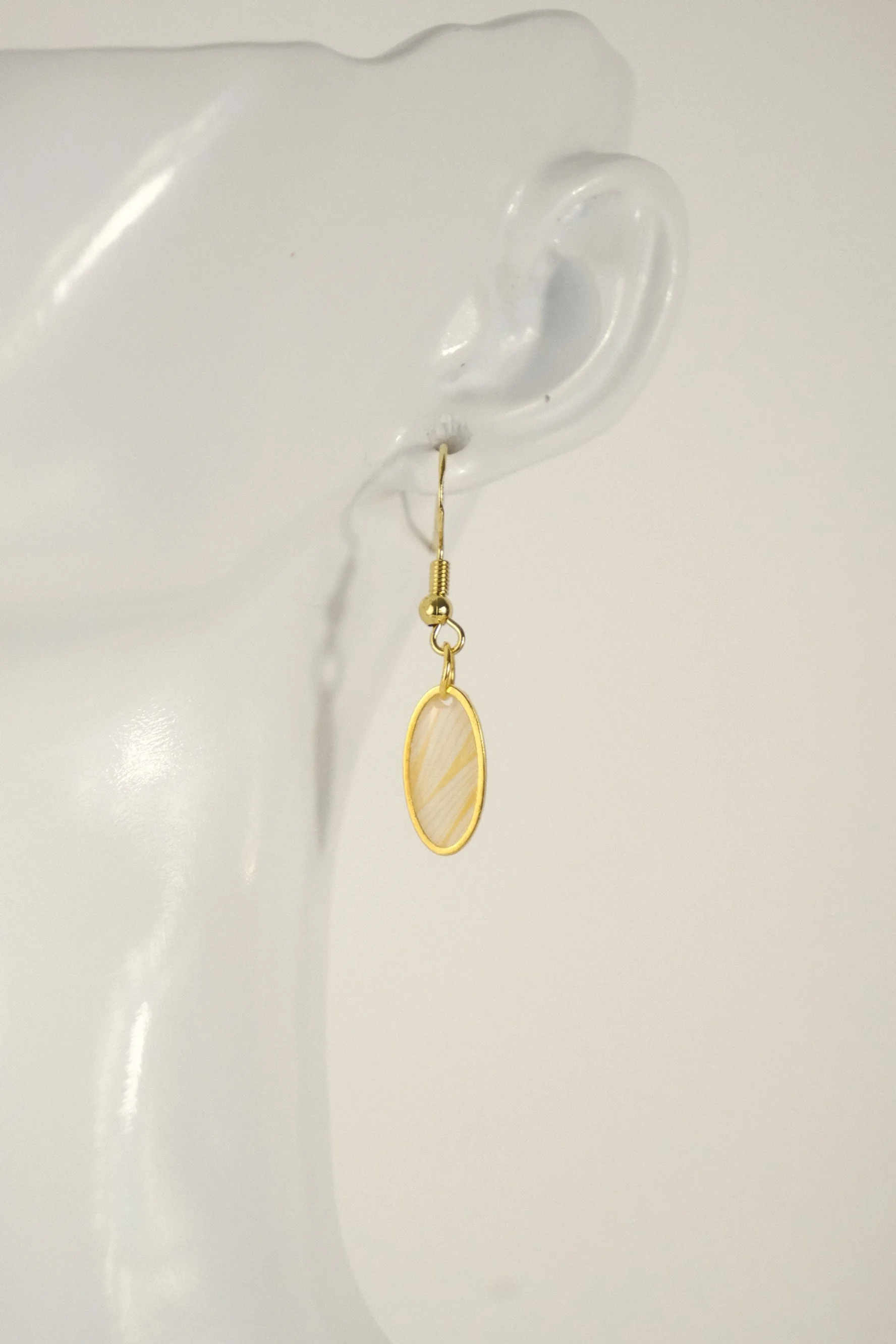 Oval Citrus Resin Earrings