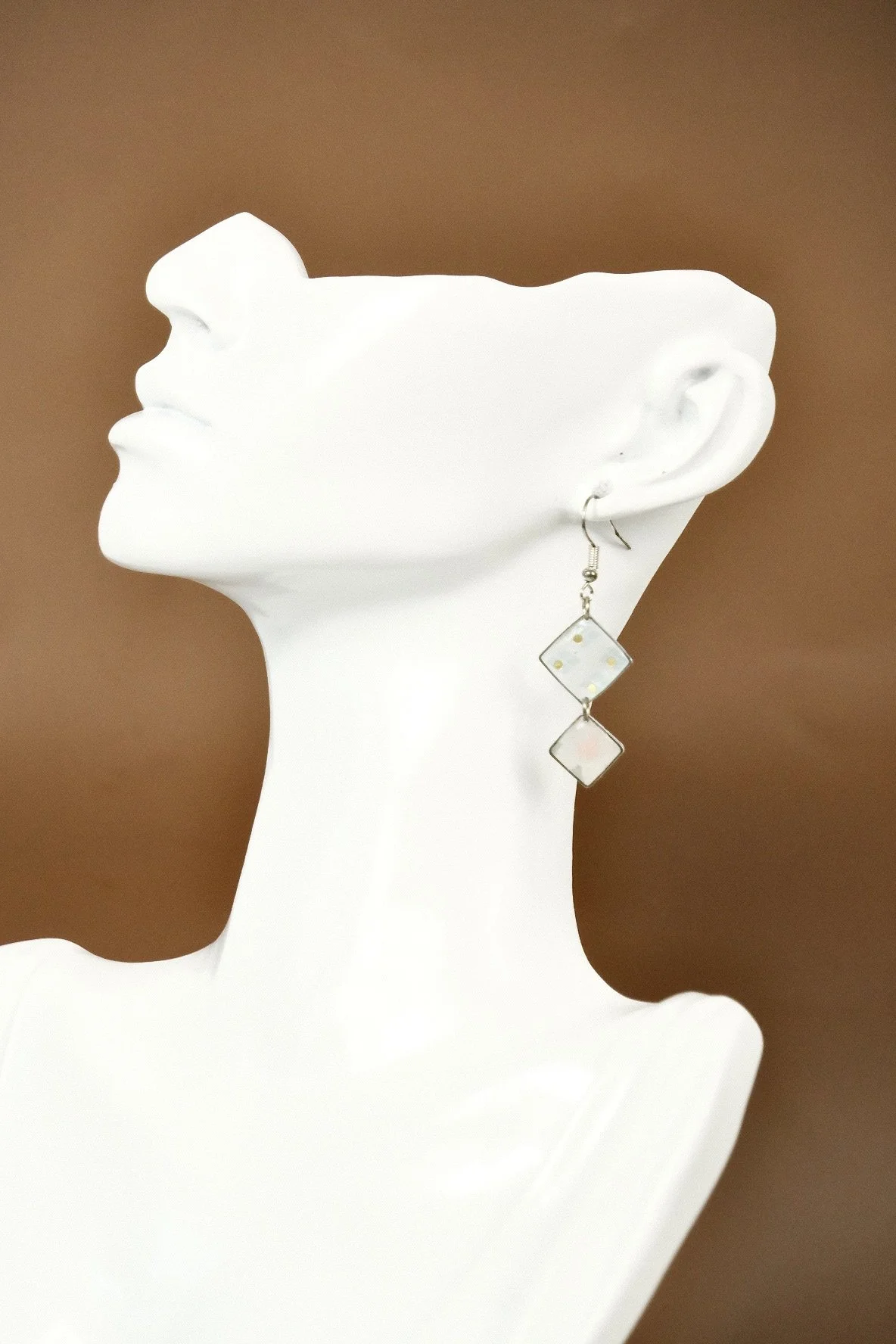 Double Square Resin Earrings